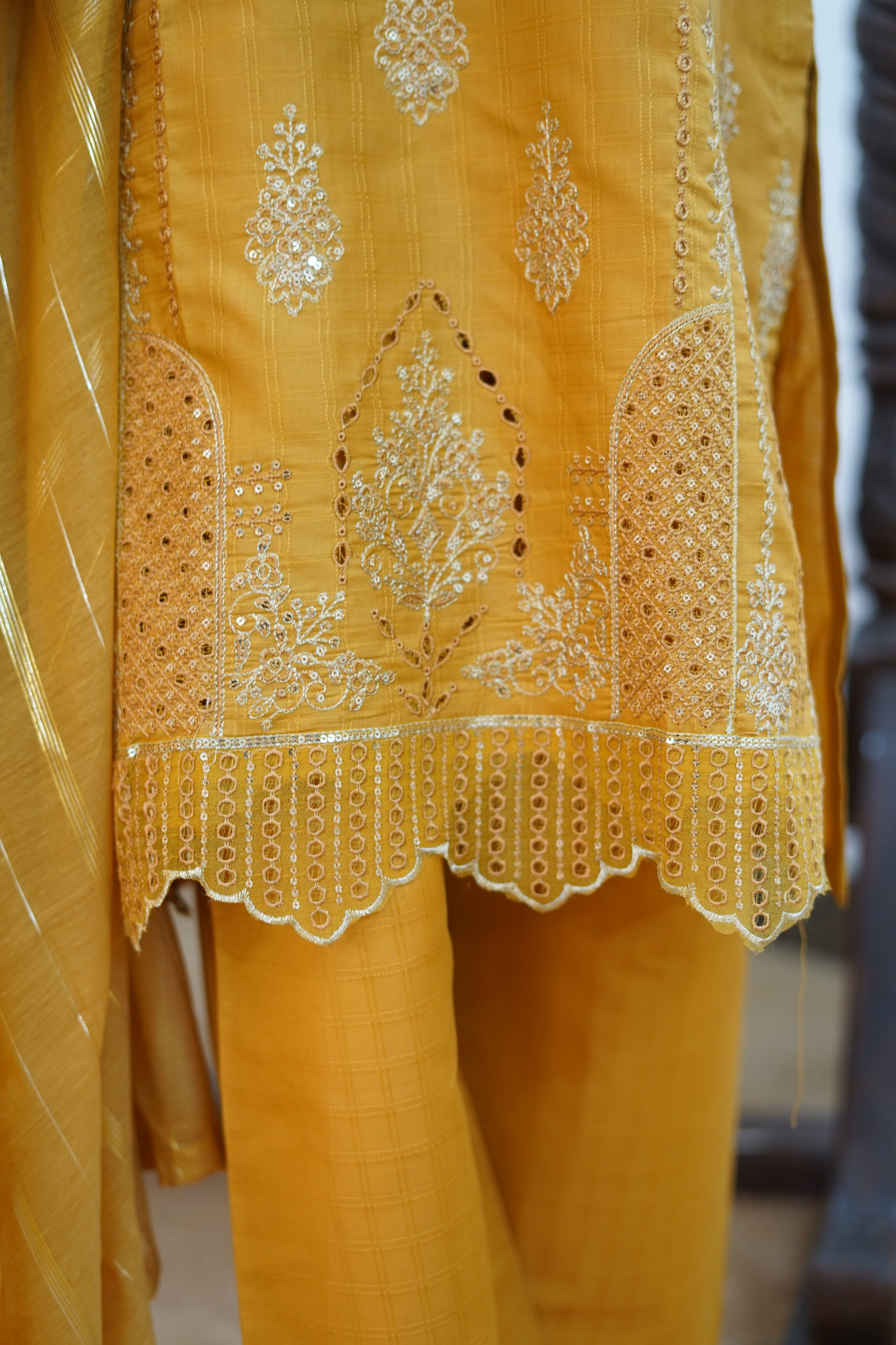 Deep Ochre Cotton 3 Piece Suit